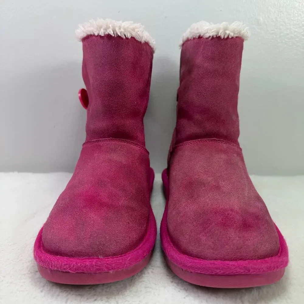 Copied - UGG Koolaburra Nalie Short Girls’ Pink Suede Winter Boots – Size 1